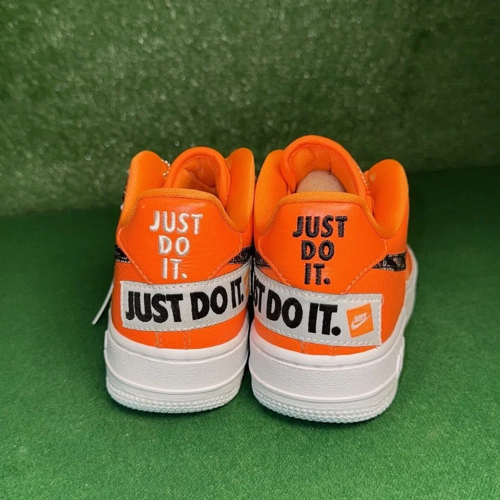 Nike Air Force 1 Low Just Do‎ It Orange Kids Shoes AO3977-800 Size 4Y
